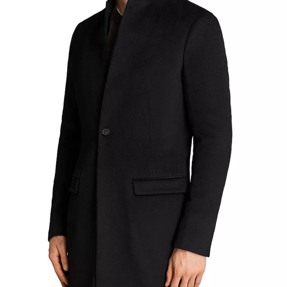 All Saints Black Bodell Coat Size 36 NWT